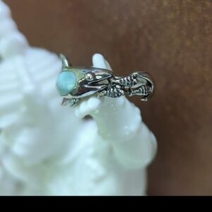 Marahlago Larimar Shark Ring